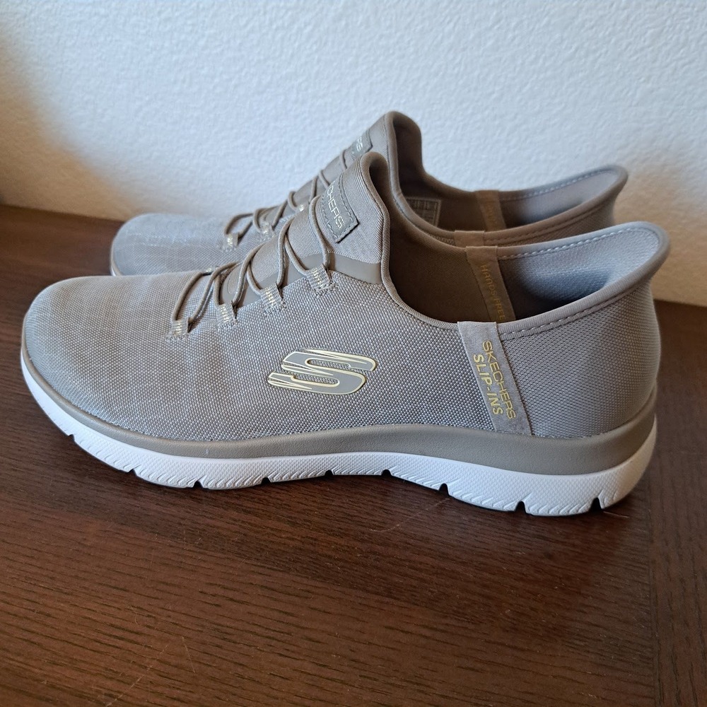 Skechers Slip-ins Summits Diamond Dream Taupe Gray Sneakers 150128 TPGD Womens 9